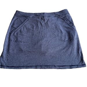 Hello Saturday! Talbots Blue/White Striped Skort Women's Large Pull On Pockets